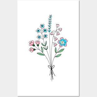 Subtle trans flower bouquet Posters and Art